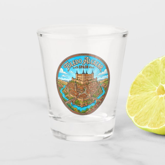 Vaso De Chupito Alcázar de Toledo España (Anverso)