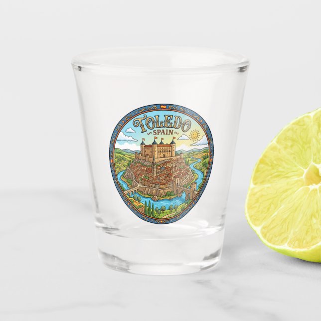 Vaso De Chupito Alcázar de Toledo España (Anverso)