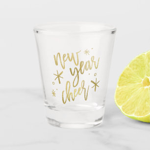 Vaso De Chupito Alegre de Año Nuevo con estilo Relieve metalizado 