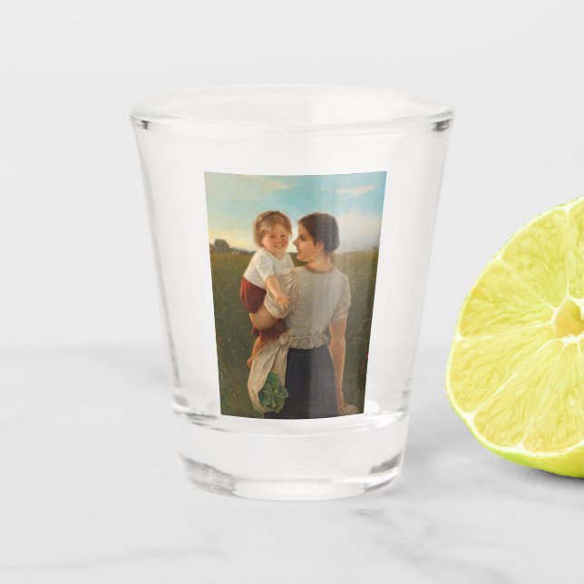 Vaso De Chupito Alegría de la madre (madre amorosa y hija) (Anverso)