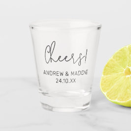 Vaso De Chupito Alegría de vidrio caliente de boda personalizada