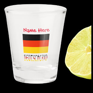 Vaso De Chupito Alemania Bandera alemana Roja Personalización