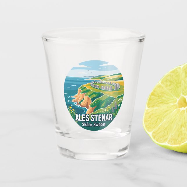 Vaso De Chupito Ales Stenar Suecia (Anverso)