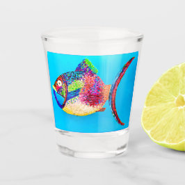 Vaso De Chupito Algo De Vidrio De Pescado