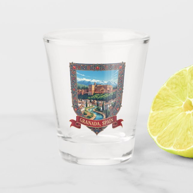 Vaso De Chupito Alhambra Granada España Viaje (Anverso)