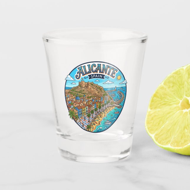 Vaso De Chupito Alicante, España España (Anverso)