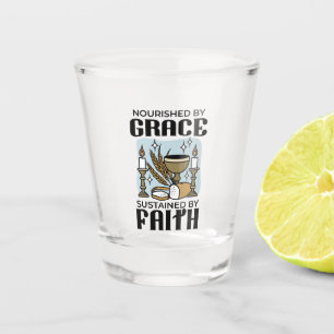 Vaso De Chupito Alimentado por la Gracia, Sostenido por la Fe Dise