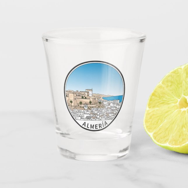 Vaso De Chupito Almeria España Alcazabar Viaje (Anverso)