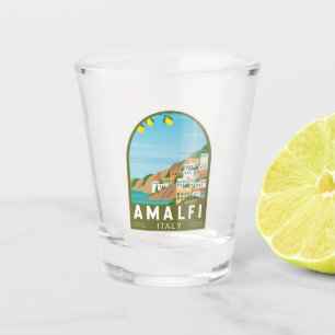 Vaso De Chupito Amalfi Italia Retro Viaje Art Vintage