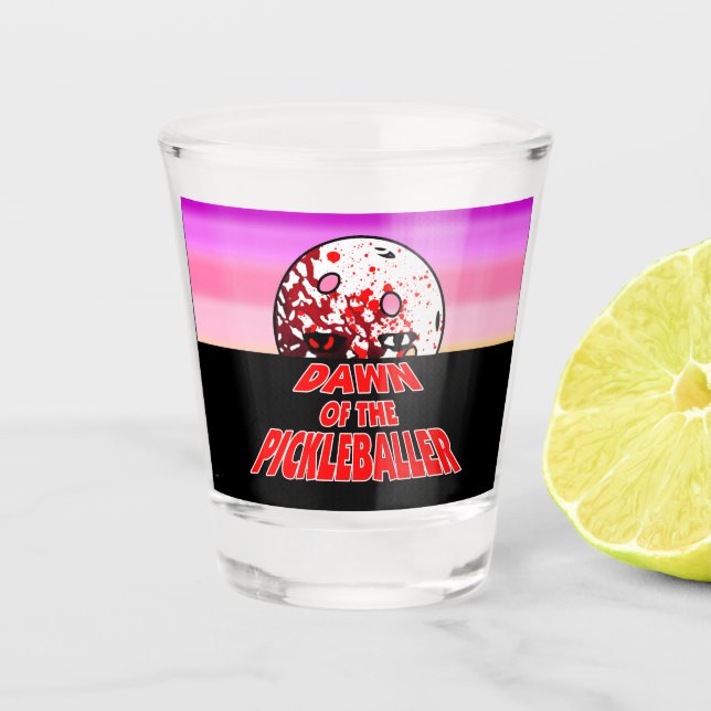 Vaso De Chupito Amanecer del jugador de piquetes Halloween Horror  (Anverso)