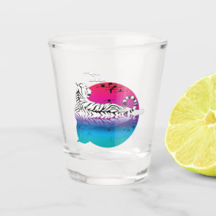 Vaso De Chupito Amanecer del tigre blanco