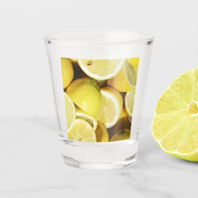 Vaso De Chupito Amarillo lémico (Anverso)