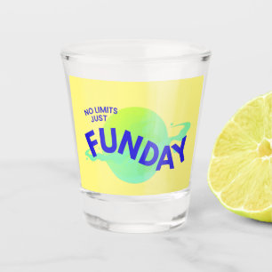 Vaso De Chupito Amarillo y azul sin límites sólo cristal caliente 