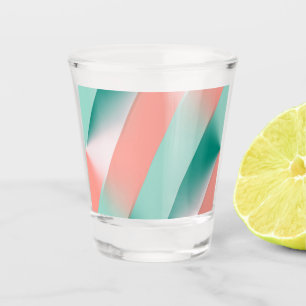 Vaso De Chupito Amber Yucca rosa suave y Seamble verde de color ve