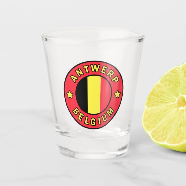 Vaso De Chupito Amberes Bélgica (Anverso)