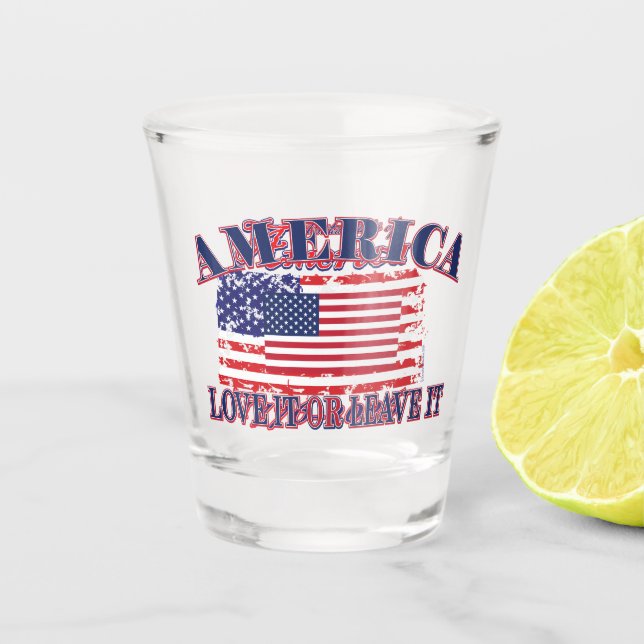 Vaso De Chupito América ámala o déjala (Anverso)