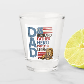 Vaso De Chupito American flag Dad Lion Patriotic Shot glass