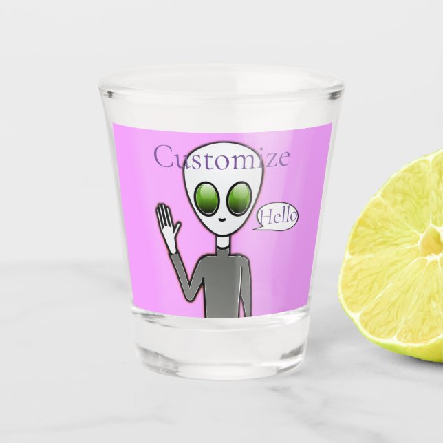 Vaso De Chupito Amigable Waving Alien Thunder_Cove (Anverso)