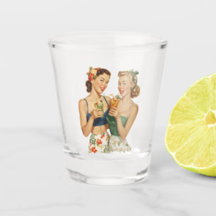 Vaso De Chupito Amigas Cóctel Verano Pin-Up Vintage
