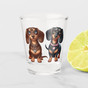 Vaso De Chupito Amigos de Cute Dachshund