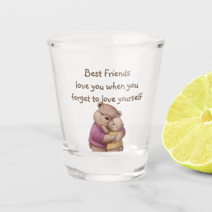 Vaso De Chupito Amistad Teddy Bear Te ama Inspirador