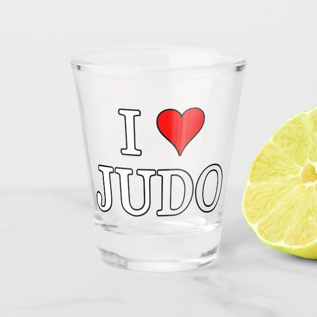 Vaso De Chupito Amo a Judo (Anverso)