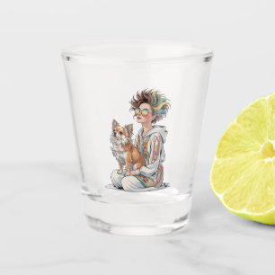Vaso De Chupito  amo a mi chihuahua 