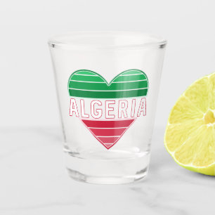 Vaso De Chupito Amo Argelia, los colores de la bandera argelina de