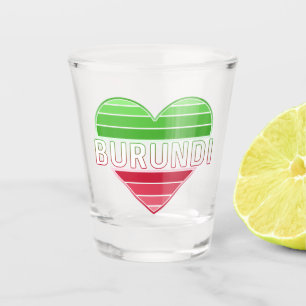 Vaso De Chupito Amo Burundi, corazón burundiano