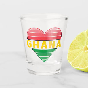 Vaso De Chupito Amo Ghana, el corazón ghanés