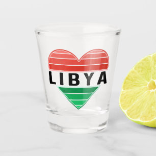 Vaso De Chupito Amo Libia, el corazón de Libia