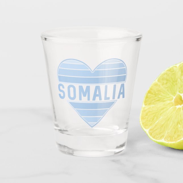 Vaso De Chupito Amo Somalia, corazón somalí (Anverso)