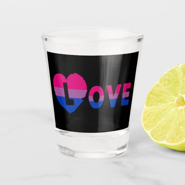 Vaso De Chupito AMOR bisexual (Anverso)