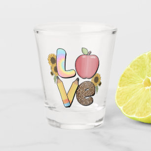 Vaso De Chupito Amor - Colorido diseño docente con Apple y lápiz