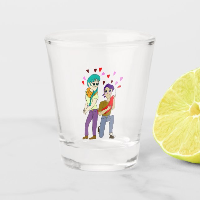 Vaso De Chupito amor de cola (Anverso)