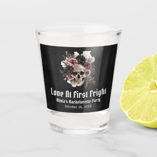 Vaso De Chupito Amor De Halloween En La Primera Fright Bachelorett (Anverso)