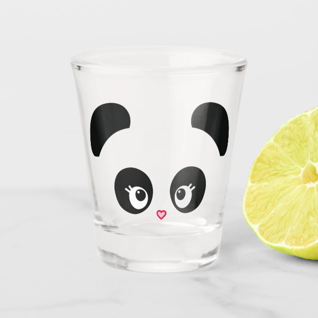 Vaso De Chupito Amor Panda® Vidrio de disparo (Anverso)
