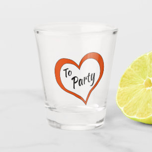 Vaso De Chupito Amor por el vidrio caliente al diseño Fiesta