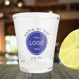Vaso De Chupito añade el logotipo de tu empresa Bar azul