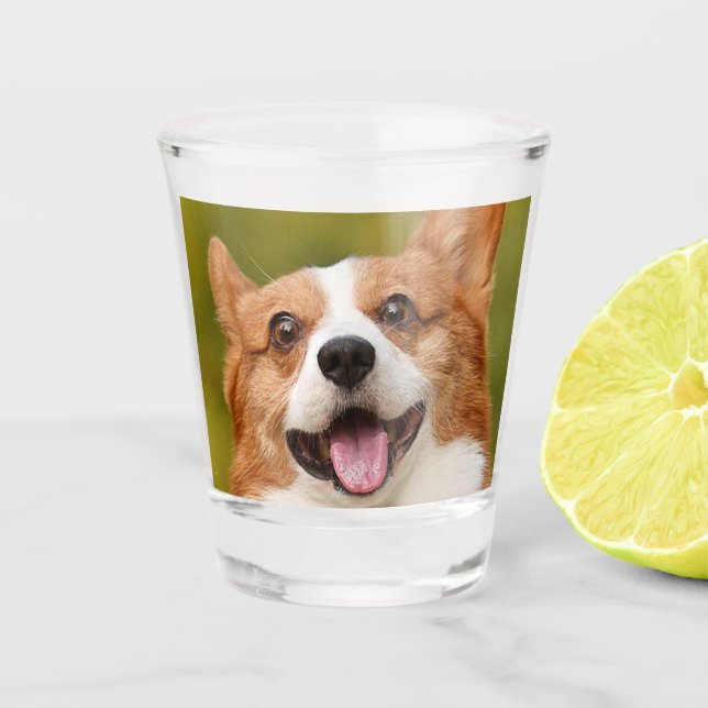 Vaso De Chupito Añadir foto de perro personalizada (Anverso)