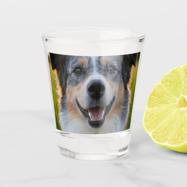 Vaso De Chupito Añadir Personalizar de fotografía Mascota (Anverso)