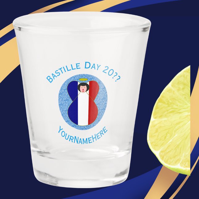 Vaso De Chupito Ángel Francés Día de la Bastilla Personalizado (Subido por el creador)