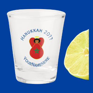 Vaso De Chupito Ángel marroquí Bandera de Hanukkah Personalizada
