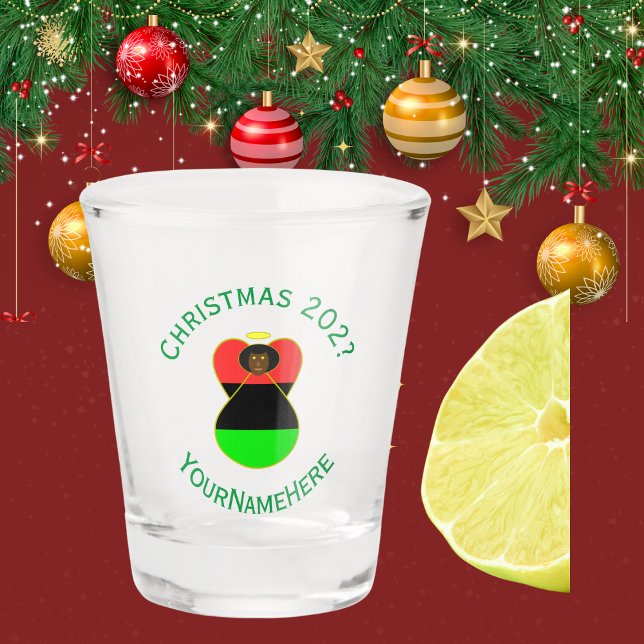 Vaso De Chupito Ángel, Navidades de la bandera afroamericana (Subido por el creador)