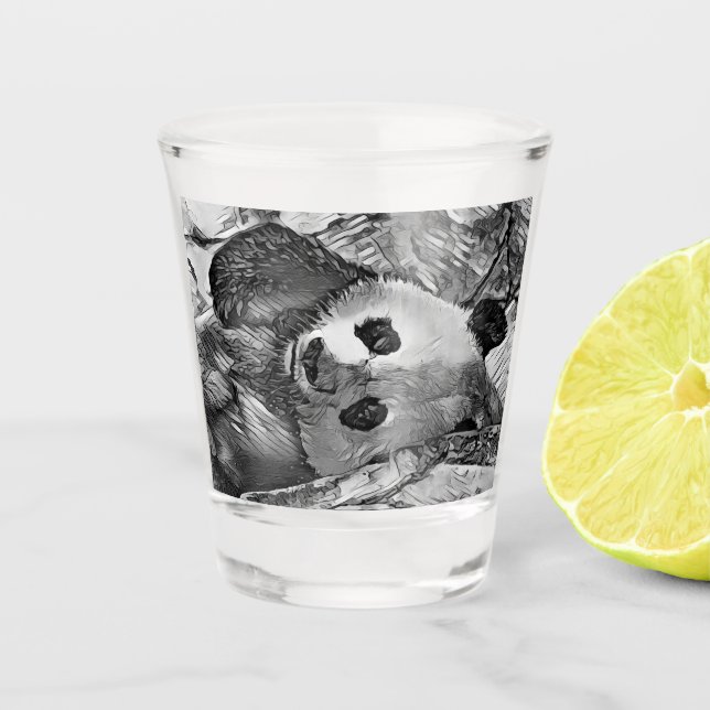Vaso De Chupito AnimalArtBW_Panda_002 (Anverso)