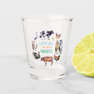 Vaso De Chupito Animales de granja Estas son algunas de mis acuare