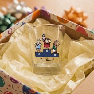 Vaso De Chupito Animales del bosque ¡Eres el mejor! Arte de Podio