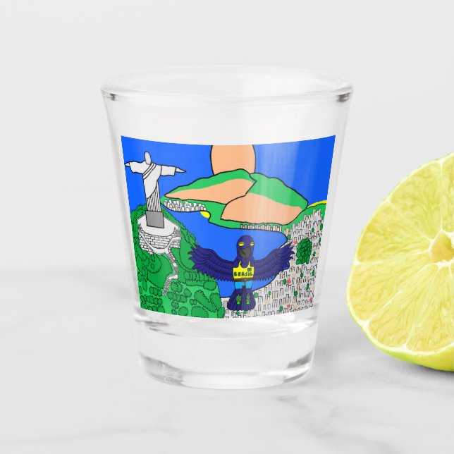 Vaso De Chupito Animales del mundo, Brasil: Hyacinth Macaw (Anverso)