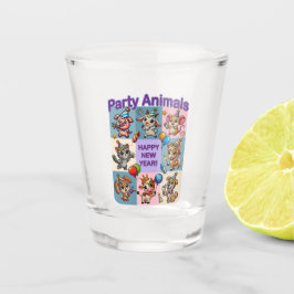 Vaso De Chupito Animales fiestas "Feliz Año Nuevo"