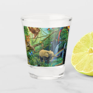 Vaso De Chupito Animales que viven juntos tiran almohada